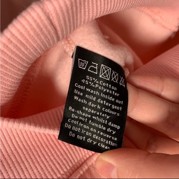 Alphalete Pink Cropped Hoodie Medium - Picture 6 of 7